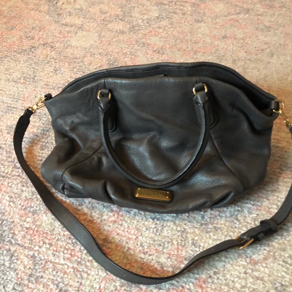 Large Marc Jacob’s purse, charcoal gray, gold hardware- excellent condition.
